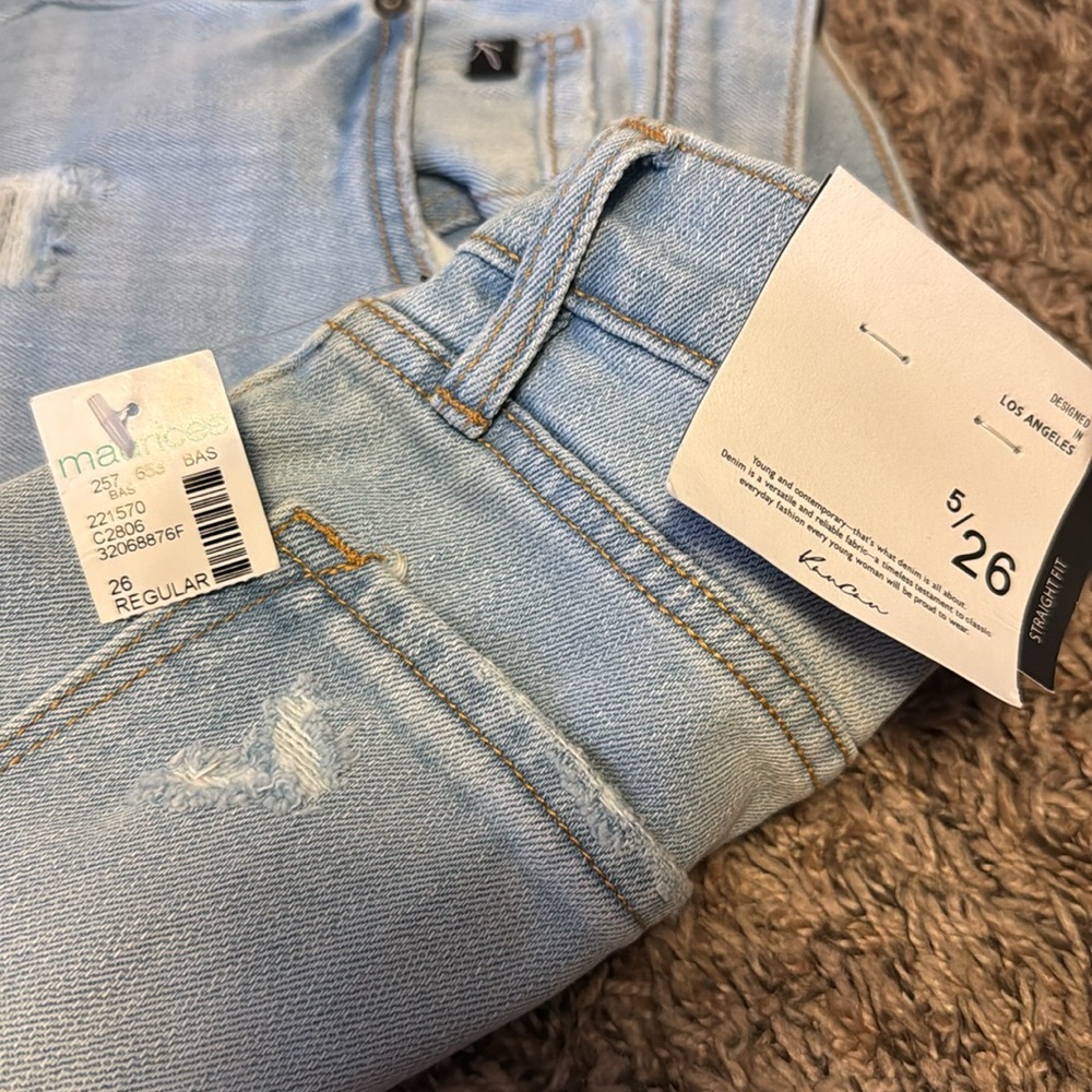 Women’s Light Blue Distressed Jeans - Picture 3 of 3